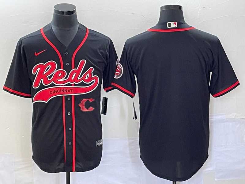 Men's Cincinnati Reds Black With Patch Cool Base Stitched Baseball Jerseys,We sell and wholesale Men's Cincinnati Reds Black With Patch Cool Base Stitched Baseball Jerseys on line form chian!
